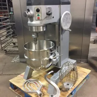 Rebuilt Hobart H-600T 60-quart mixer with bowl and attachments